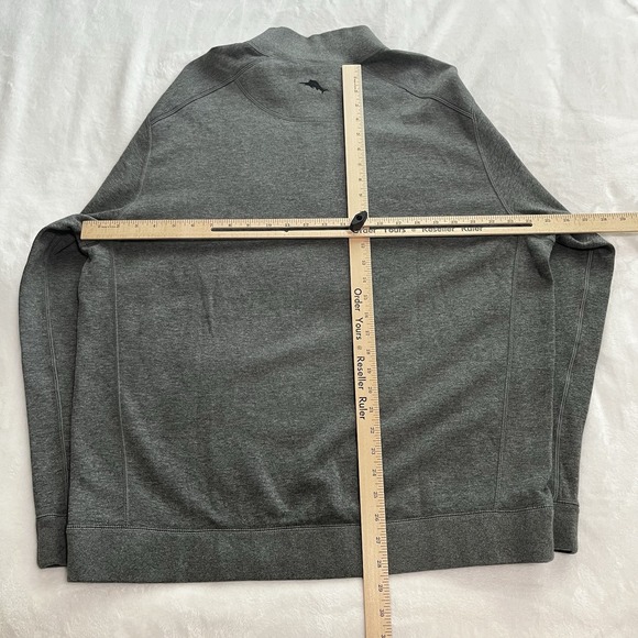 Tommy Bahama Men's 1/4 Sweater Long Sleeve Pullover Quarter Zip Gray‎ READ DESC - Picture 5 of 12